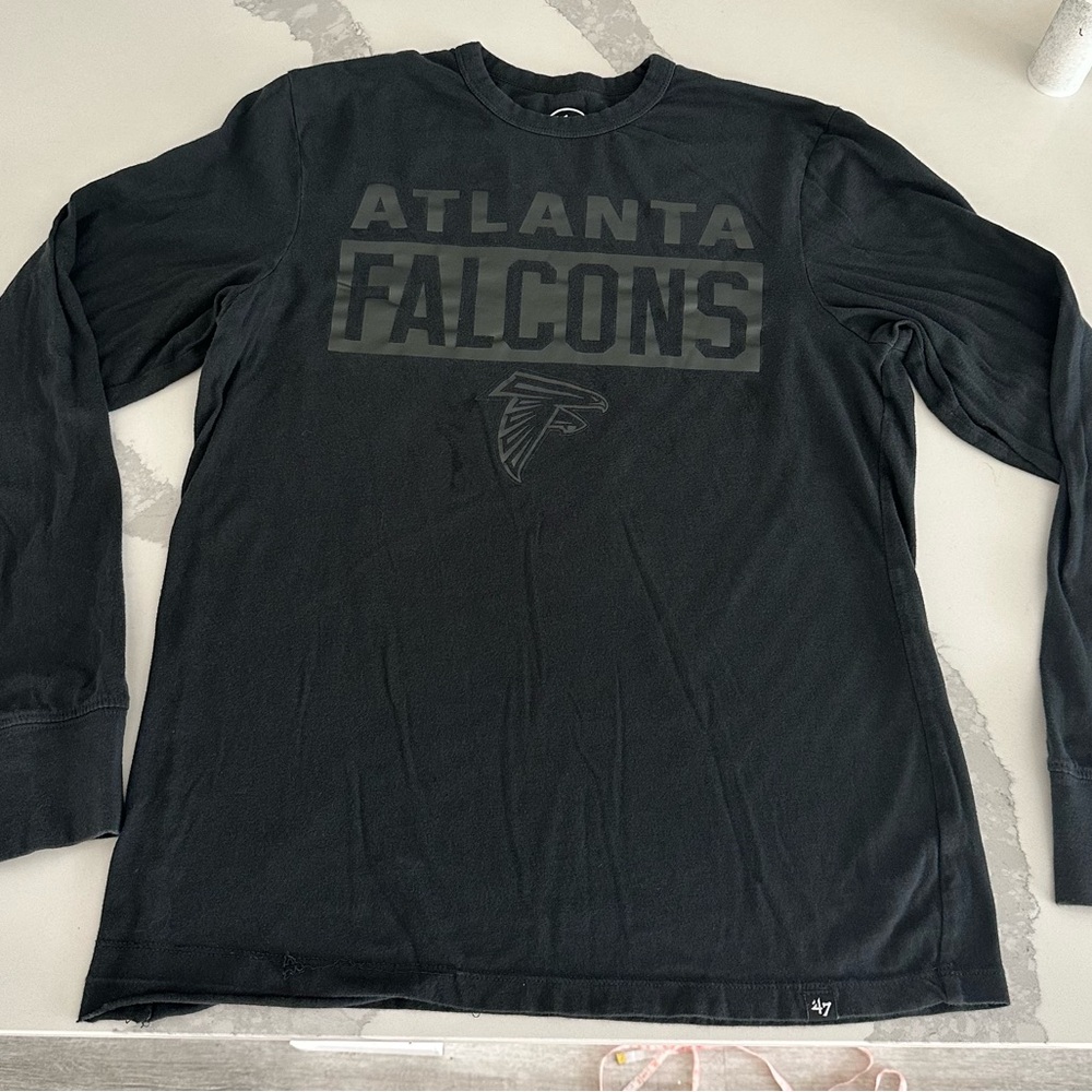 47 Brand Black Atlanta Falcons Long Sleeve Tee